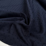 Dobby Dot Navy Blue Cotton Spot Woven Shirting Fabric CU