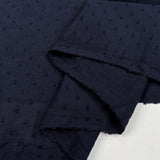 Dobby Dot Navy Blue Cotton Spot Woven Shirting Fabric Fold