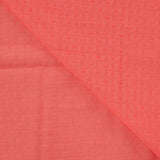 Dot & Check Coral Dobby Cotton 75gsm Dress Fabric Fold
