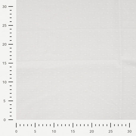 Dot & Check Ecru Dobby Cotton 75gsm Dress Fabric Ruler