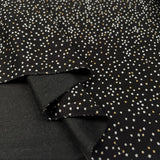 Dotty Ponte Black Polyester Viscose Spotty Print Knit Jersey Fabric Fold