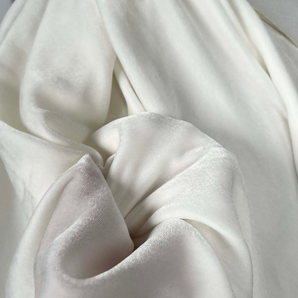 Premium 100% Silk Dress Fabric Dynasty Silk Velvet Ivory CU