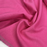 Easy Linen Cerise Pink Viscose Mix Plain Woven Dress Fabric CU