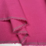 Easy Linen Cerise Pink Viscose Mix Plain Woven Dress Fabric Fold