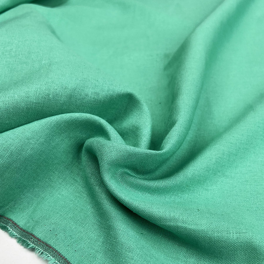 Easy Linen Mint Green Viscose Mix Plain Woven Dress Fabric CU