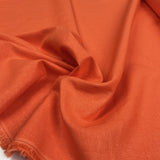 Easy Linen Tango Orange Viscose Mix Plain Woven Dress Fabric CU
