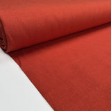 Easy Linen Terracotta Viscose Mix Plain Woven Dress Fabric Bolt