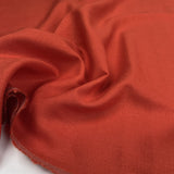 Easy Linen Terracotta Viscose Mix Plain Woven Dress Fabric CU