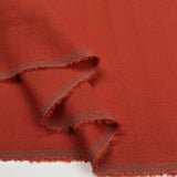 Easy Linen Terracotta Viscose Mix Plain Woven Dress Fabric Fold
