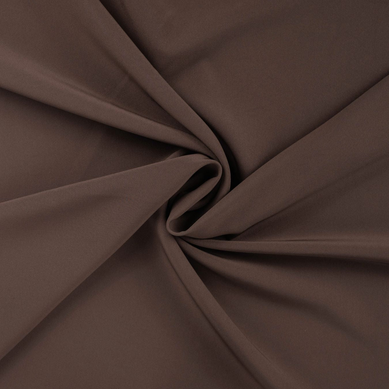 Elona Brown Woven Stretch Twill Polyester 260gsm Dress Fabric Swirl