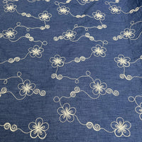Embroidered Chambray - Denim Blue - Posy