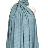 Zigzag Gauze Fabric Embroidered Chevron Cotton Blue Mannequin