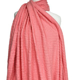 Gauze zigzag fabric Embroidered Chevron Cotton - Pink Mannequin