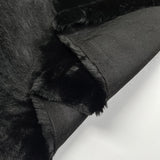 Etta Black Fur Soft Heavy Knit Fabric Fold