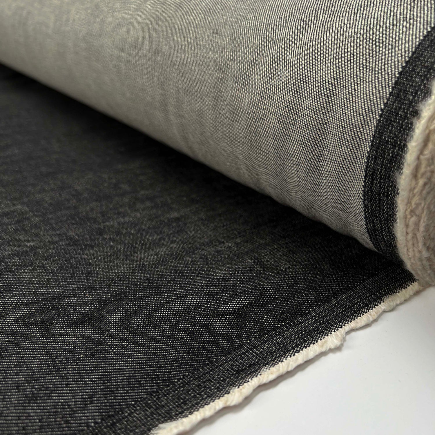 Everyday 11oz Denim Black Cotton Medium Weight Woven Trouser Fabric Roll