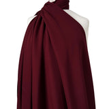 Polyester Elastane Stretch Suiting Crepe Fabric Femme Fatale Bordeaux Mannequin