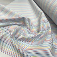 Fine Rainbow Stripe Cotton