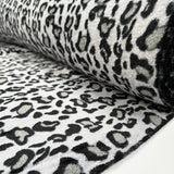 Fleece Feels Leopard Black Grey Polyester Thick Cuddle Soft Fabric Roll