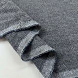 Flopsy Blue Grey Wool Loose Woven Suiting Fabric Fold