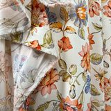 Florentine Italian Cream Floral Cotton Crepe Dress Fabric Hang
