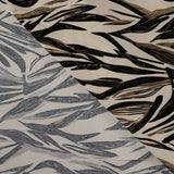 Sepia Leaves Brown Abstract Print Viscose Dress Fabric fabric, folded