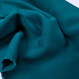 French Crepe Teal Smooth Green Polyester Crepe Fabric CU