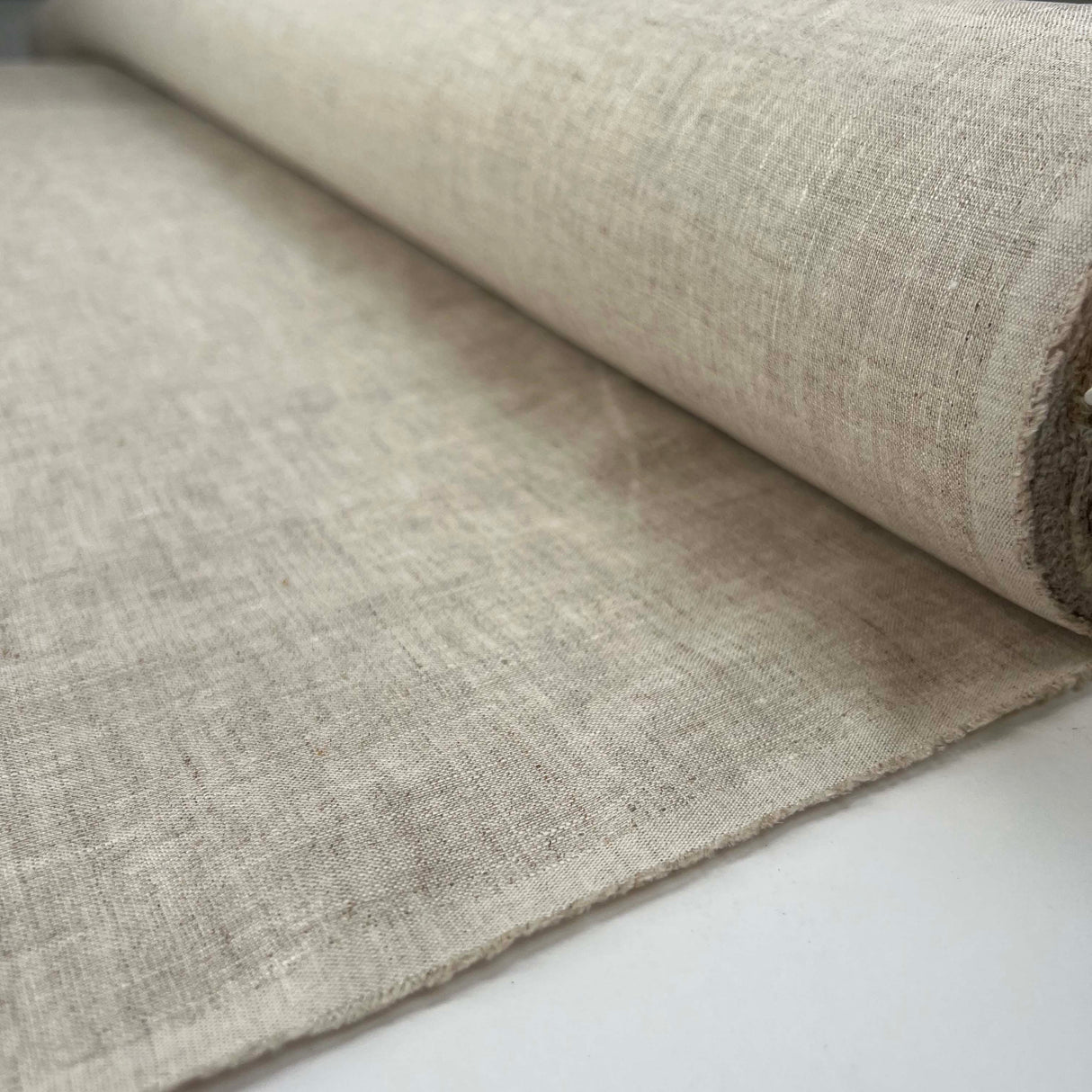 French_Linen_Natural_Plain_Woven_Dress_Fabric_Roll