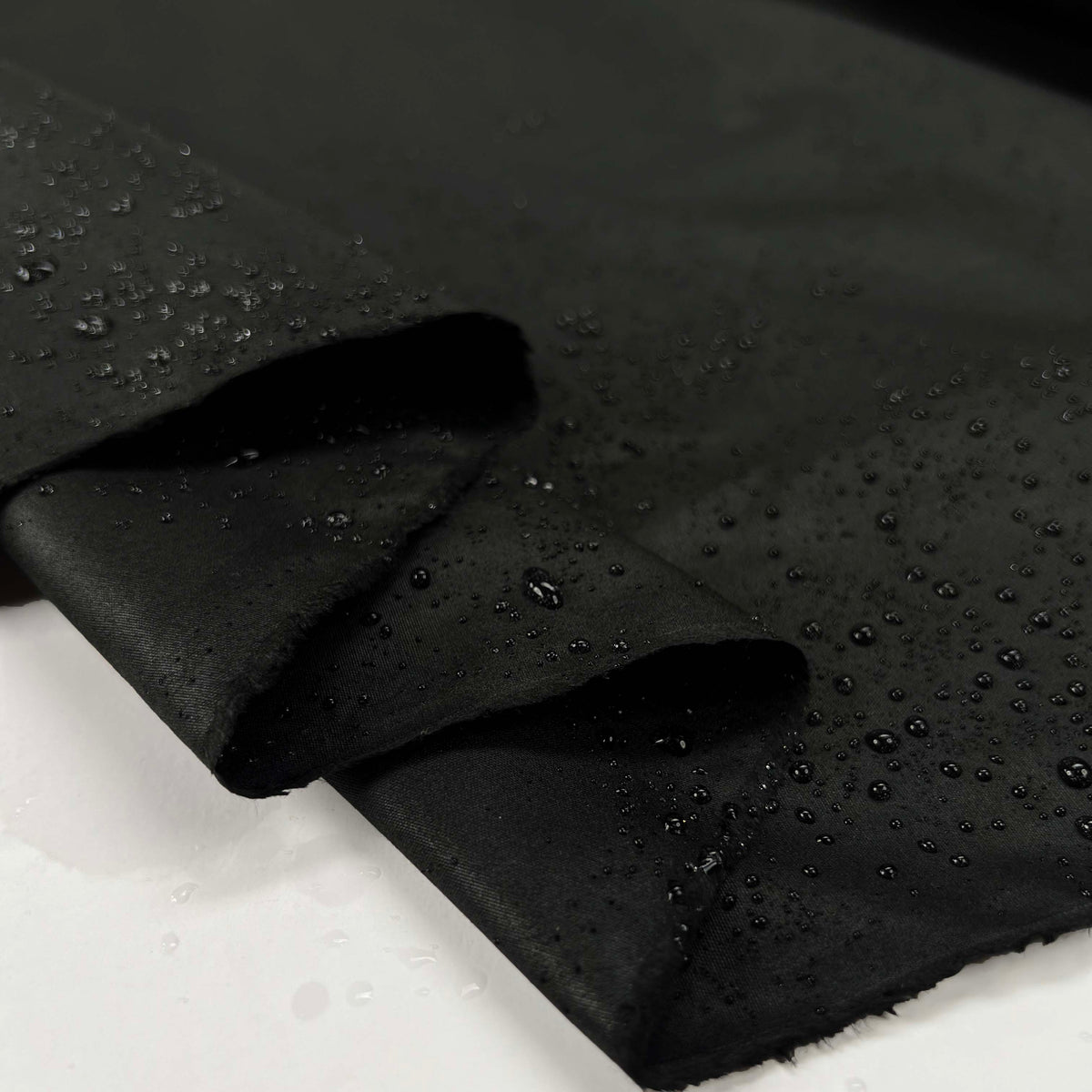 British Millerain Gamekeeper 8oz Wax Cotton Black Fabric Fold