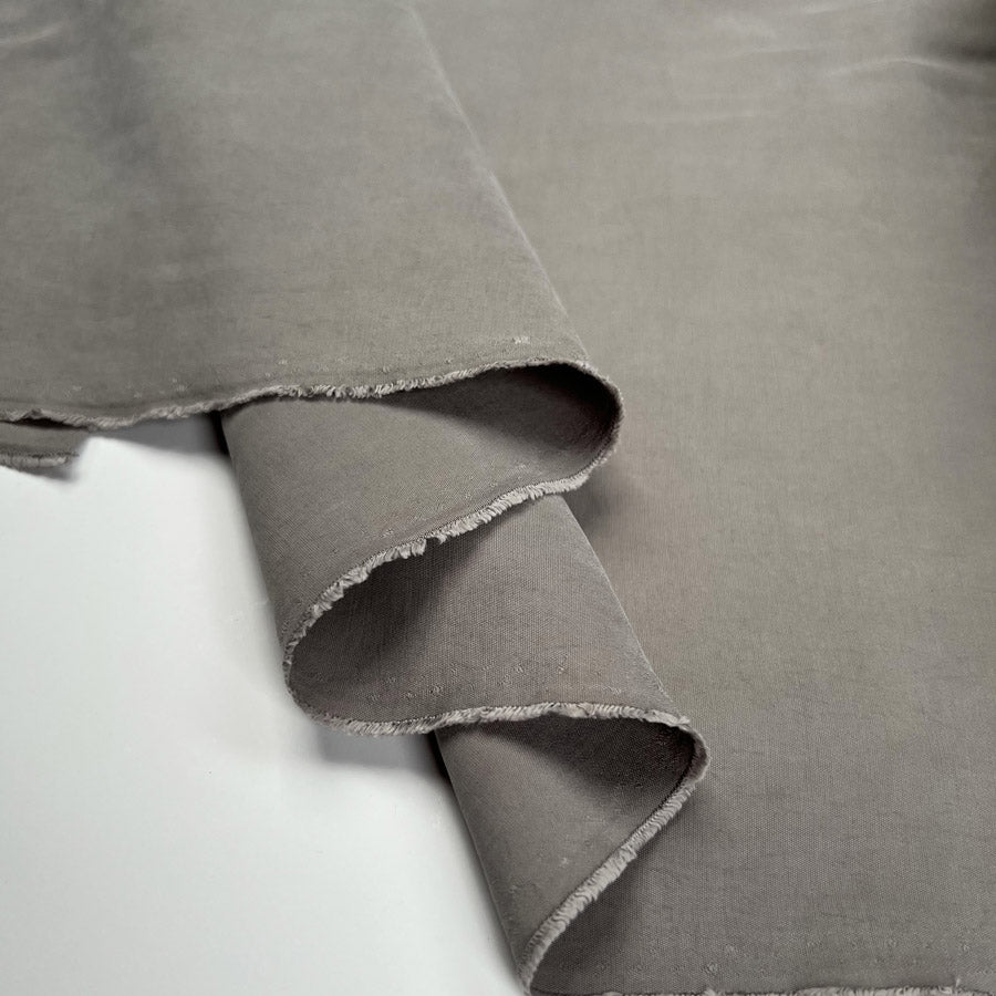 Gentle Grey Modal Shirting Polyester Putty Soft Woven Dress Fabric Fold