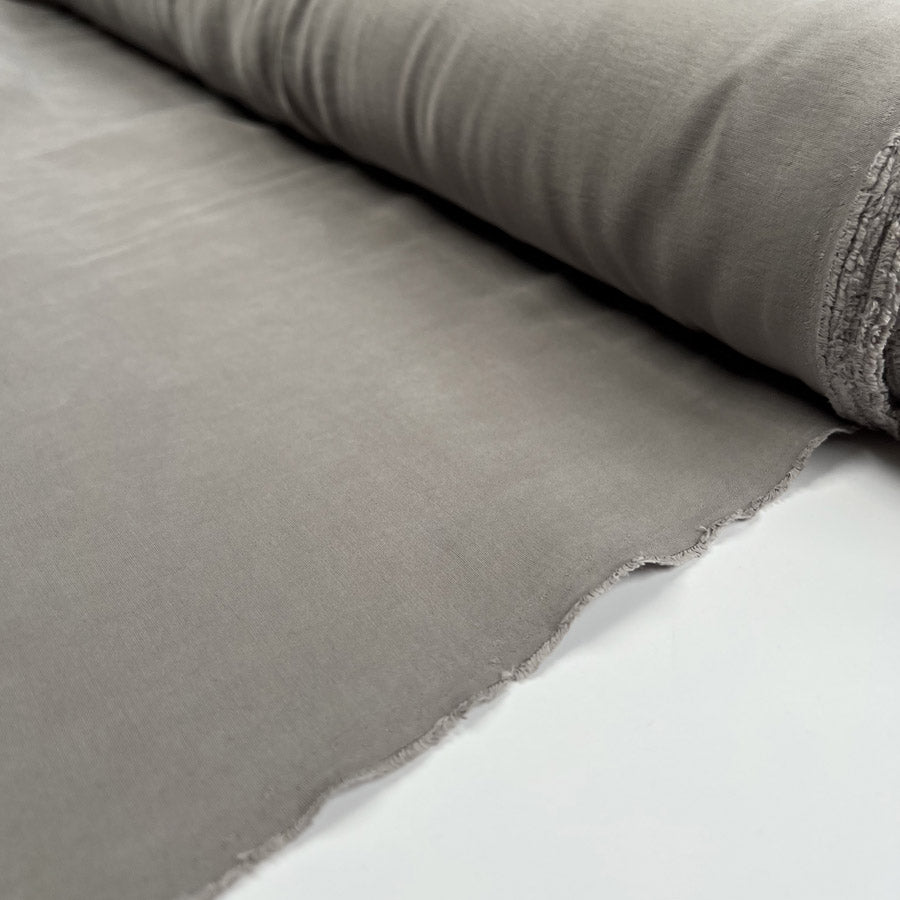 Gentle Grey Modal Shirting Polyester Putty Soft Woven Dress Fabric Roll