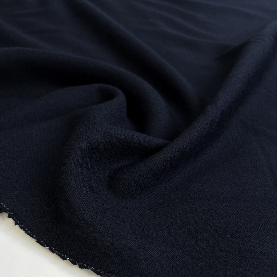 Ginsberg Wool Navy Plain Woven British Suiting Fabric CU