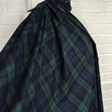 Black Watch Cotton Twill Blue Green Check Fabric Good Old Days CU