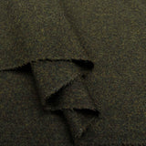 Green Milled Wool Cashmere Blend Suiting Fabric Great & Small Olive Fold