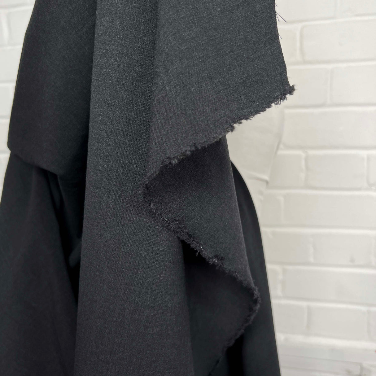 British Wool Elastane Blend Stretch Suiting Fabric Grey Matters Hang