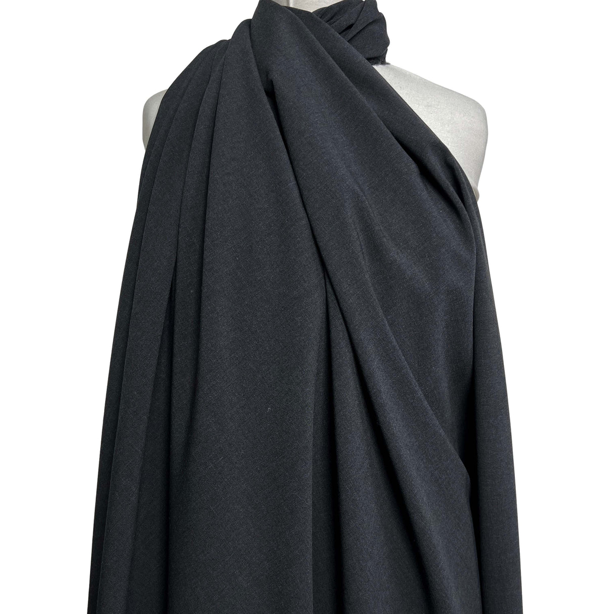 British Wool Elastane Blend Stretch Suiting Fabric Grey Matters Mannequin