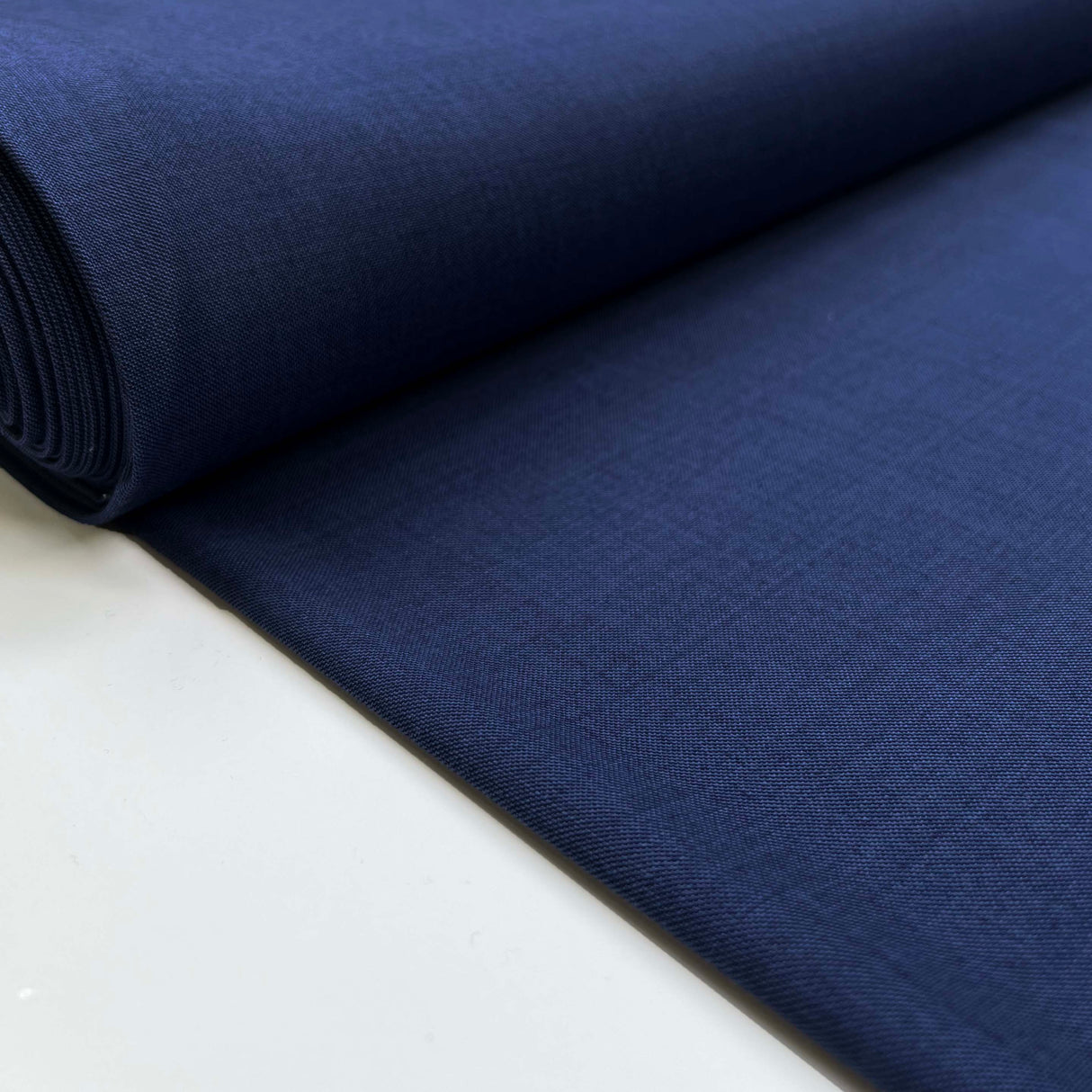Hallelujah Suiting New Navy Wool  Mohair Fine Woven Fabric Bolt