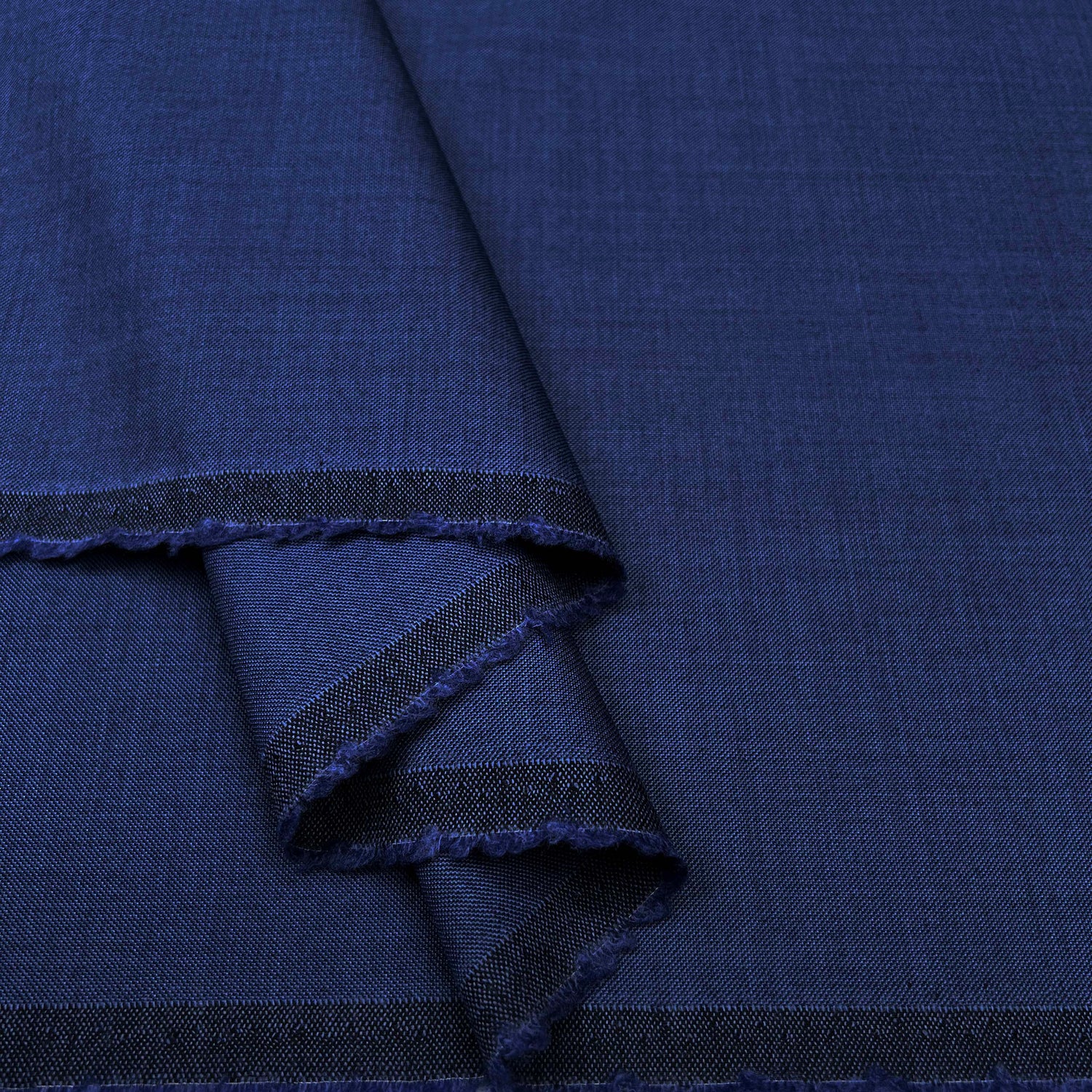 Hallelujah Suiting New Navy Wool  Mohair Fine Woven Fabric Fold