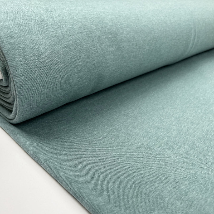 Heavy Jogging Dusty Mint Polyester Cotton Sweatshirt Fabric Bolt
