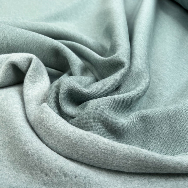 Heavy Jogging Dusty Mint Polyester Cotton Sweatshirt Fabric CU