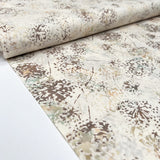 Hoffman Bali Cotton Lawn Dandelions Day Indonesian Cream Brown Floral Dress Fabric Bolt