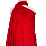 ITY Red Plain Polyester Knitted Stretch Jersey Fabric Mannequin