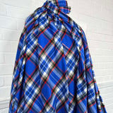 Italian Brushed Cotton Blue Check Designer Deadstock Flannel Fabric