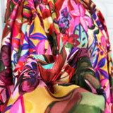 Colourful Floral Print Viscose Dress Fabric Italian Challis Chianti CU