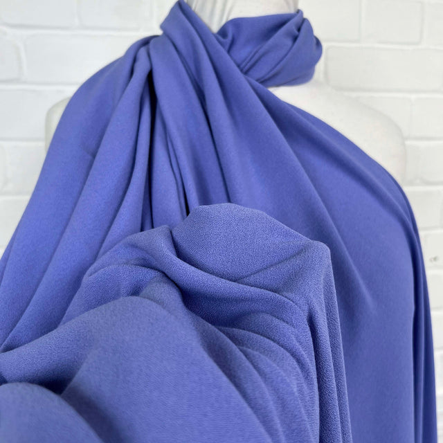 Medium Weight Stretch Dressmaking Fabric Italian Crepe Cornflower CU