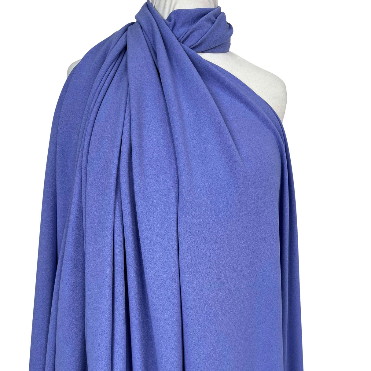 Medium Weight Stretch Dressmaking Fabric Italian Crepe Cornflower Mannequin