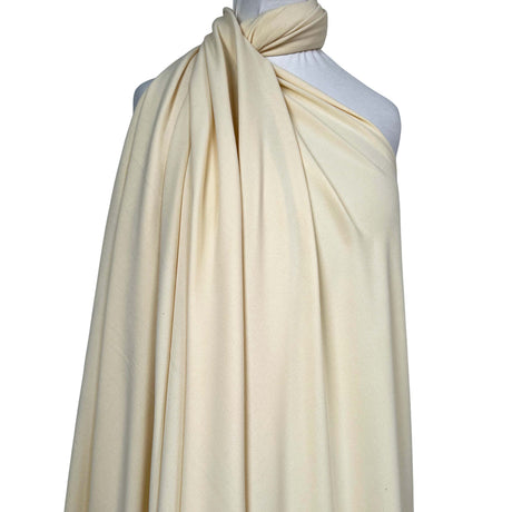 Soft Stretch Textured Dressmaking Fabric Italian Crepe Cream Mannequin
