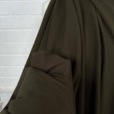 Premium Textured Stretch Dressmaking Fabric Italian Crepe - Khaki CU