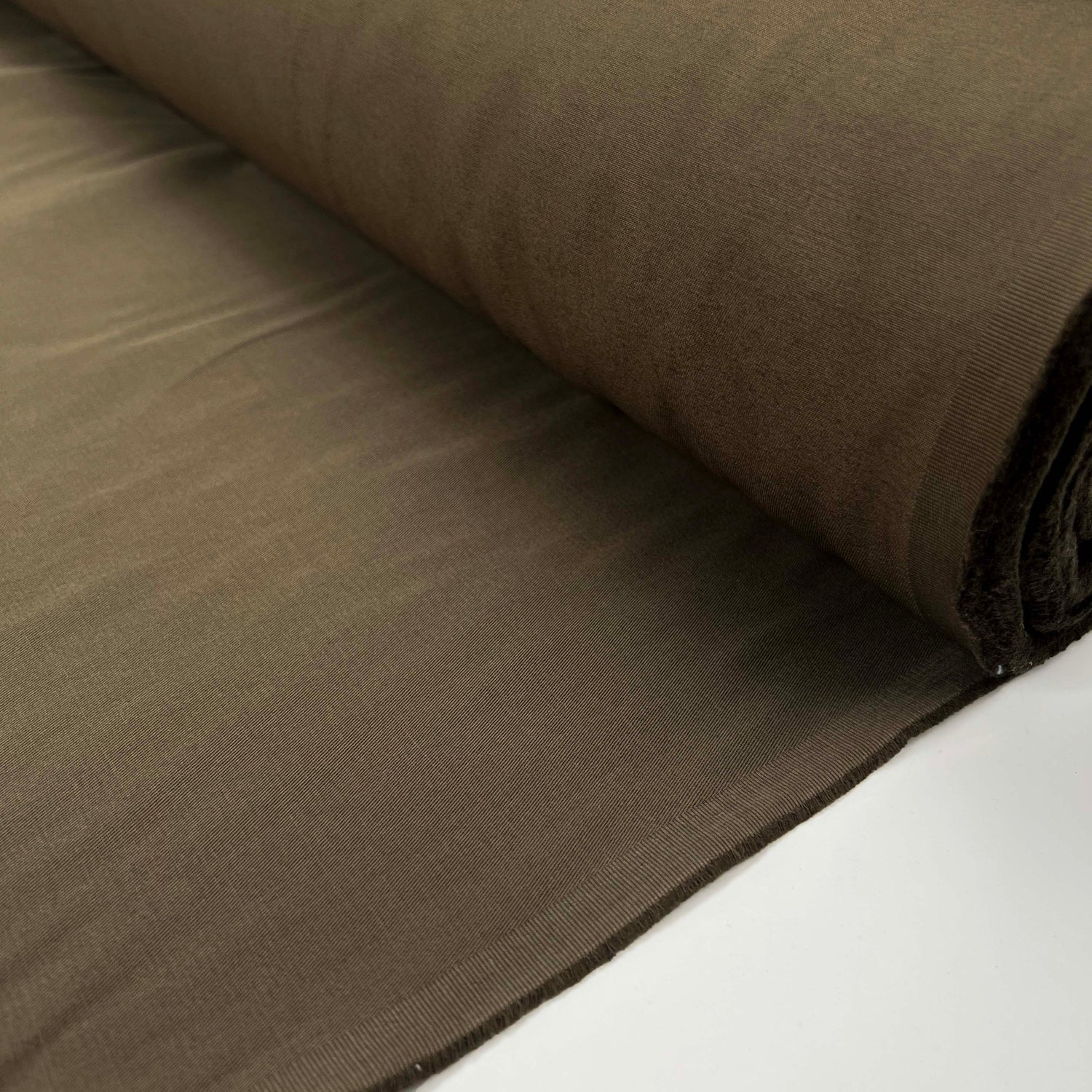 Ex-Designer Cotton Trousering Fabric Italian Gabardine Dark Khaki Roll