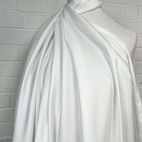 Italian Ivory Cotton Plain White Shirting Fabric