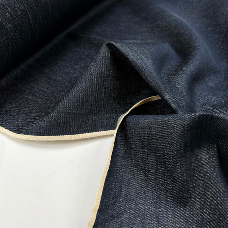 Candiani Cotton Selvedge Denim Fabric  Italian Right-Hand Twill Denim CU